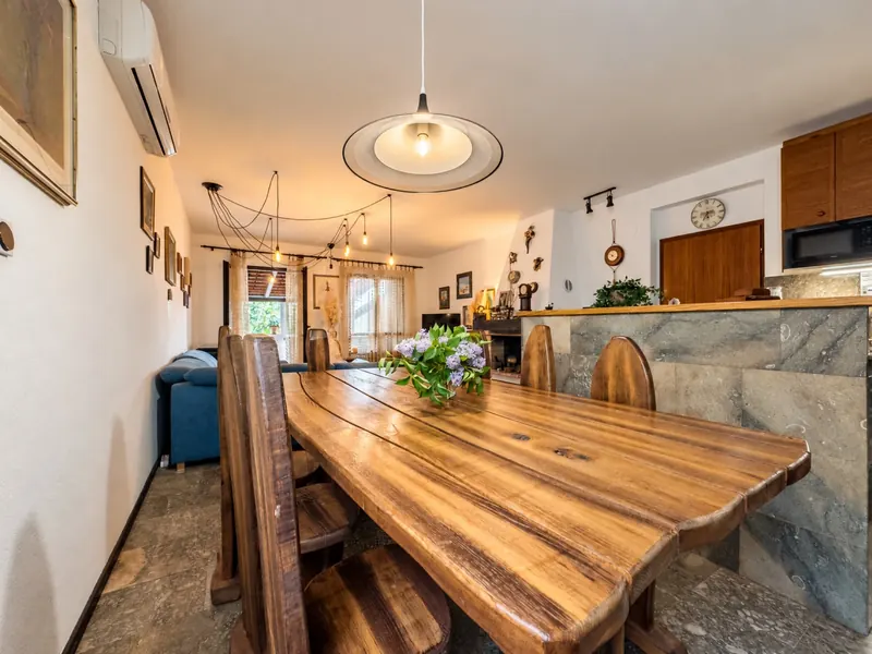 Dining table and living area